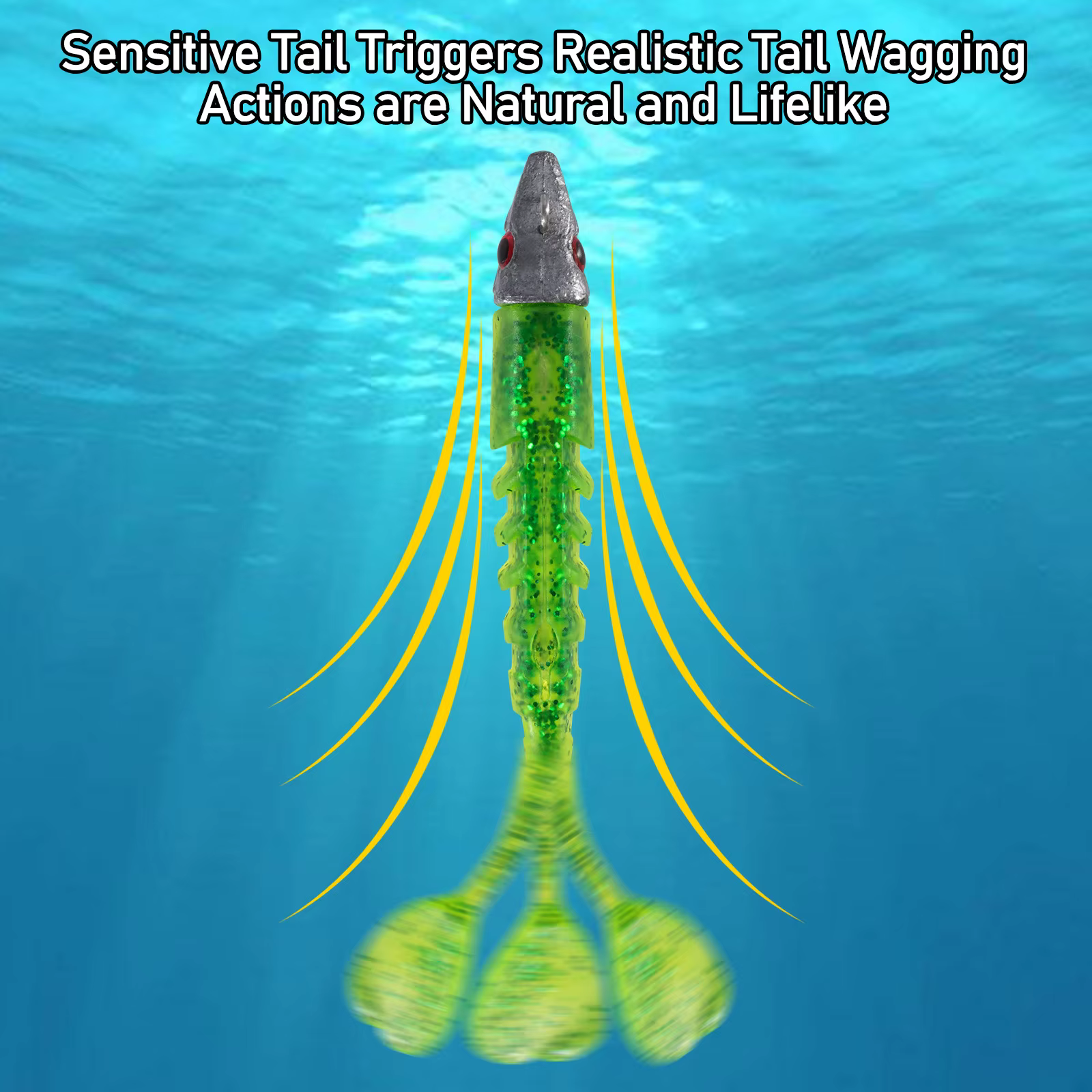 Swimbait de Silicona con Jig Head – Vinilo para Pesca en Mar - imagen 2