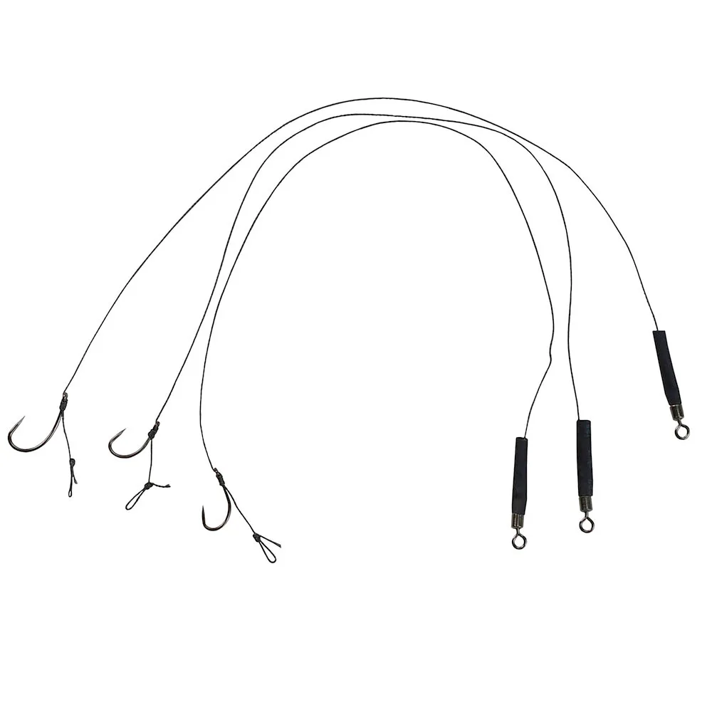 Anzuelos pre-atados con línea PE MNFT – acero carbono alto para carpas - imagen 5