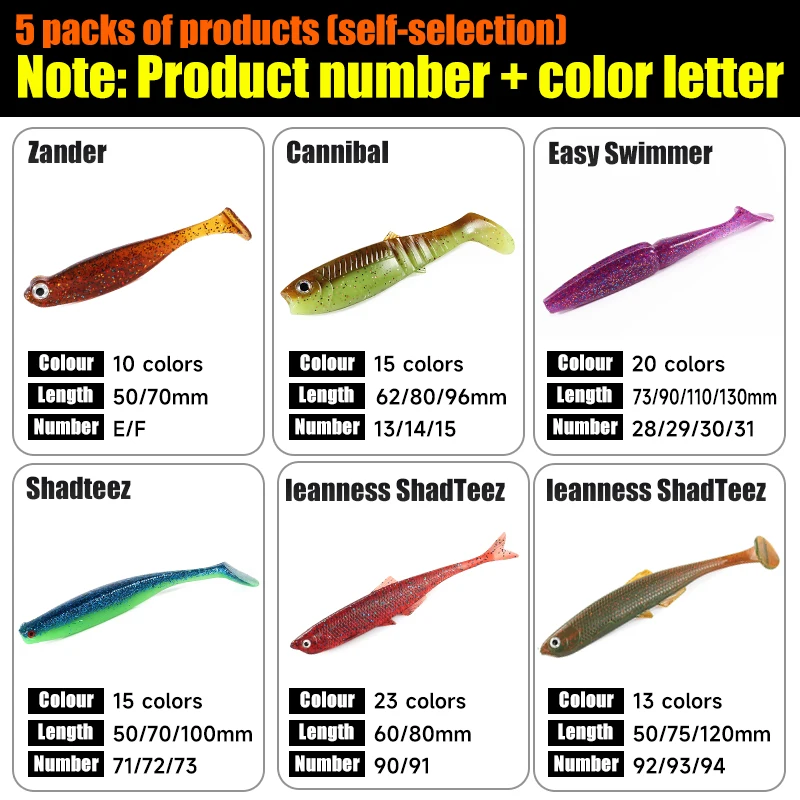 ShadTeez señuelos blandos Easy Swimmer Shad para lucioperca - imagen 5