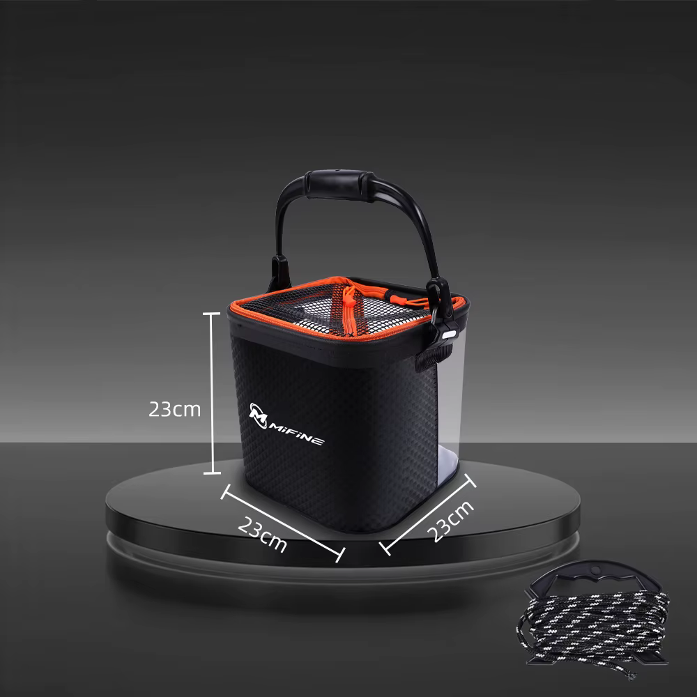 Cubo pliable MIFINE – Impermeable con mango ergonómico - imagen 5