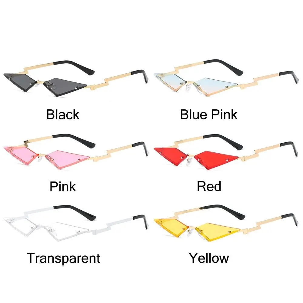 Gafas de sol poligonales coloridas sobre fondo blanco