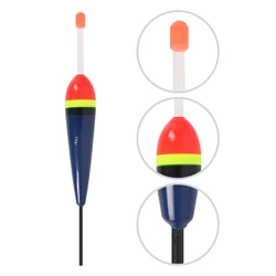 Flotador luminoso vertical de madera para pesca con larguero