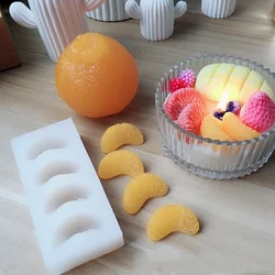 Molde de silicona naranja semicircular de flor para jabón artesanal