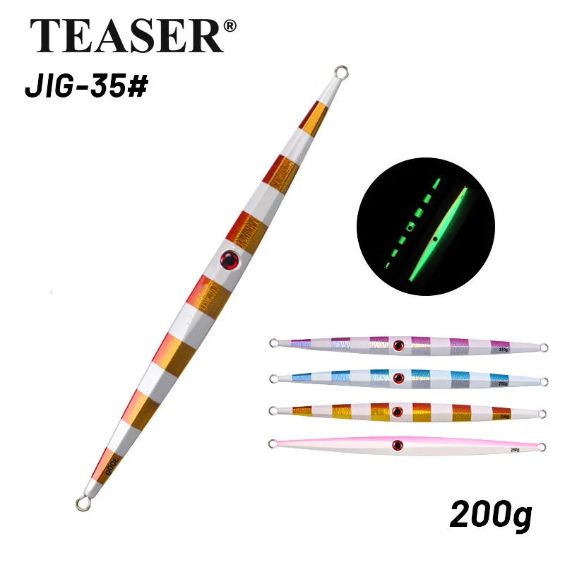 Teaser metálico que brilla en la oscuridad para pesca en mar - imagen 2