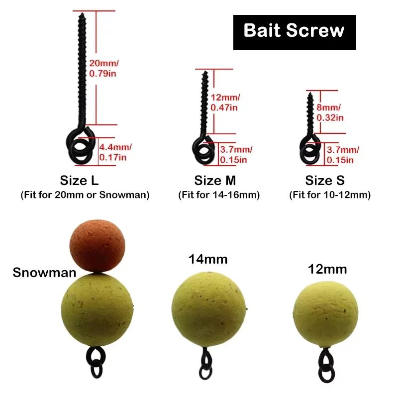 Tornillos cebo micro giratorio para Boilies – Aparejo Chod