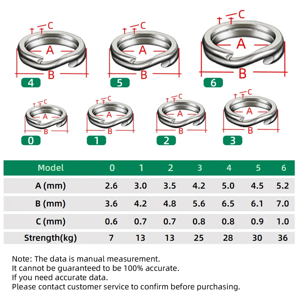 Anillo dividido acero inoxidable plateado – Conector señuelo - imagen 5