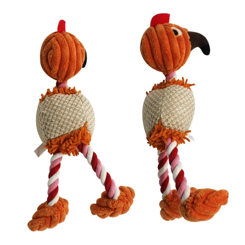 Peluche interactivo en forma de loro para perros – masticar suave
