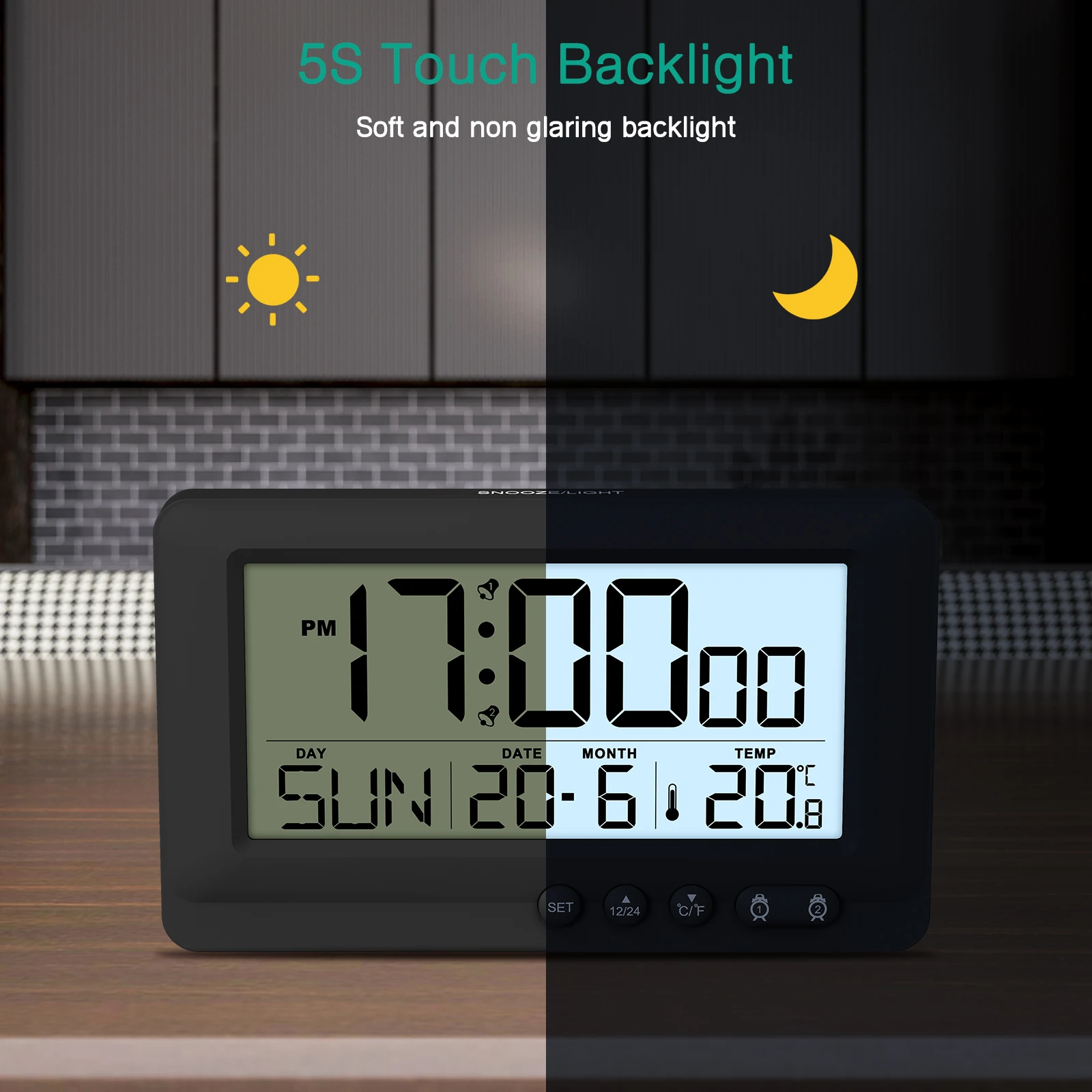 Reloj compacto para uso en casa o viaje
