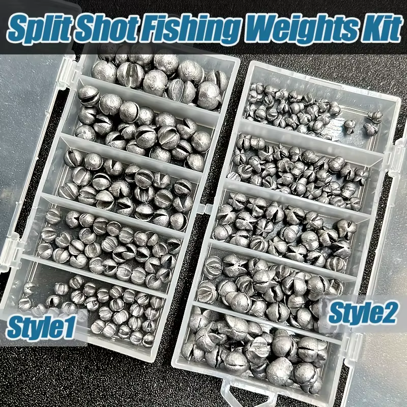 Conjunto plomos divididos pesca redondos extraíbles – varios tamaños - imagen 3