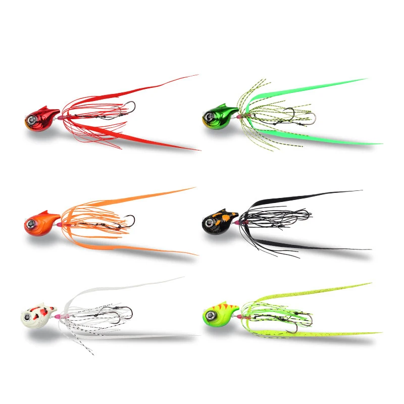LETOYO señuelo de jigging pesado con cabeza Tairaba y faldas Tairubber - imagen 2