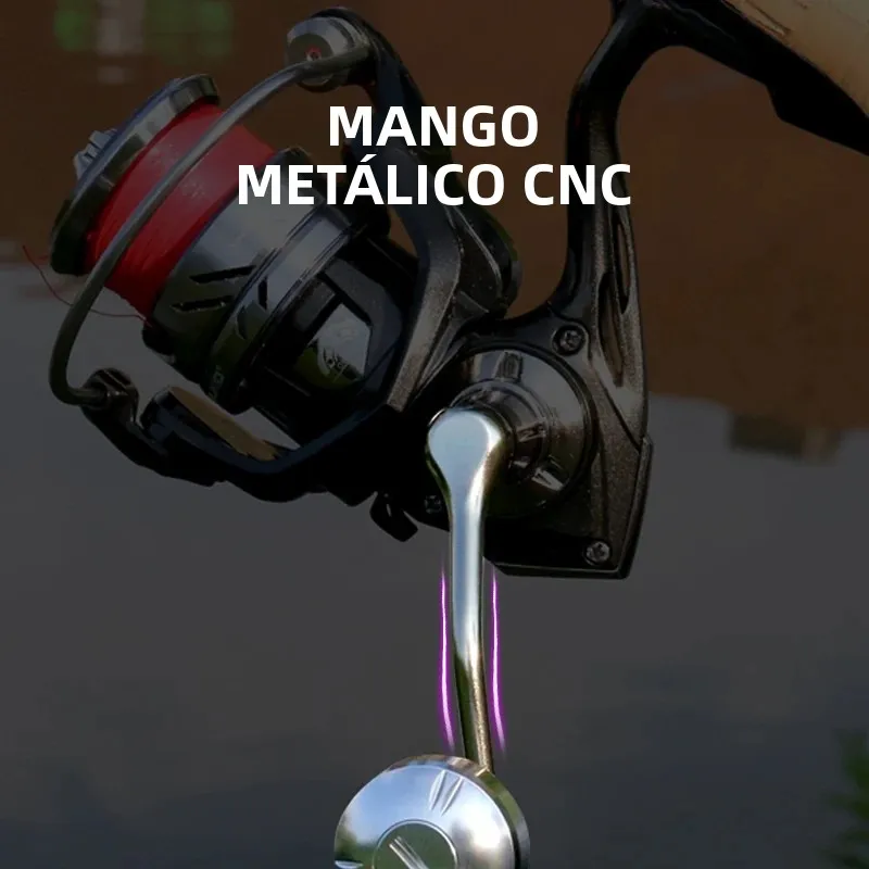 Carrete DEUKIO con perilla metálica y arrastre suave para carpa - imagen 2