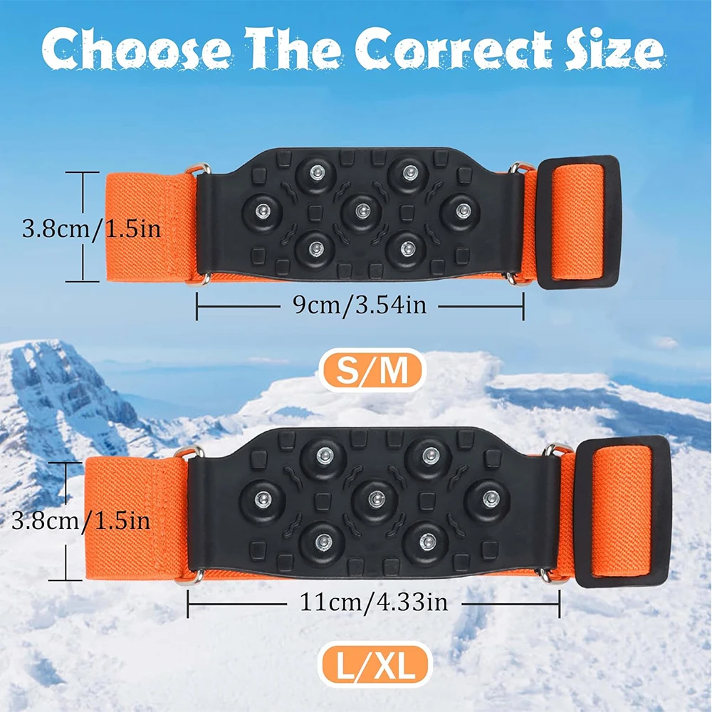 Crampones antideslizantes nieve con puntas de wolframio y correas - imagen 2