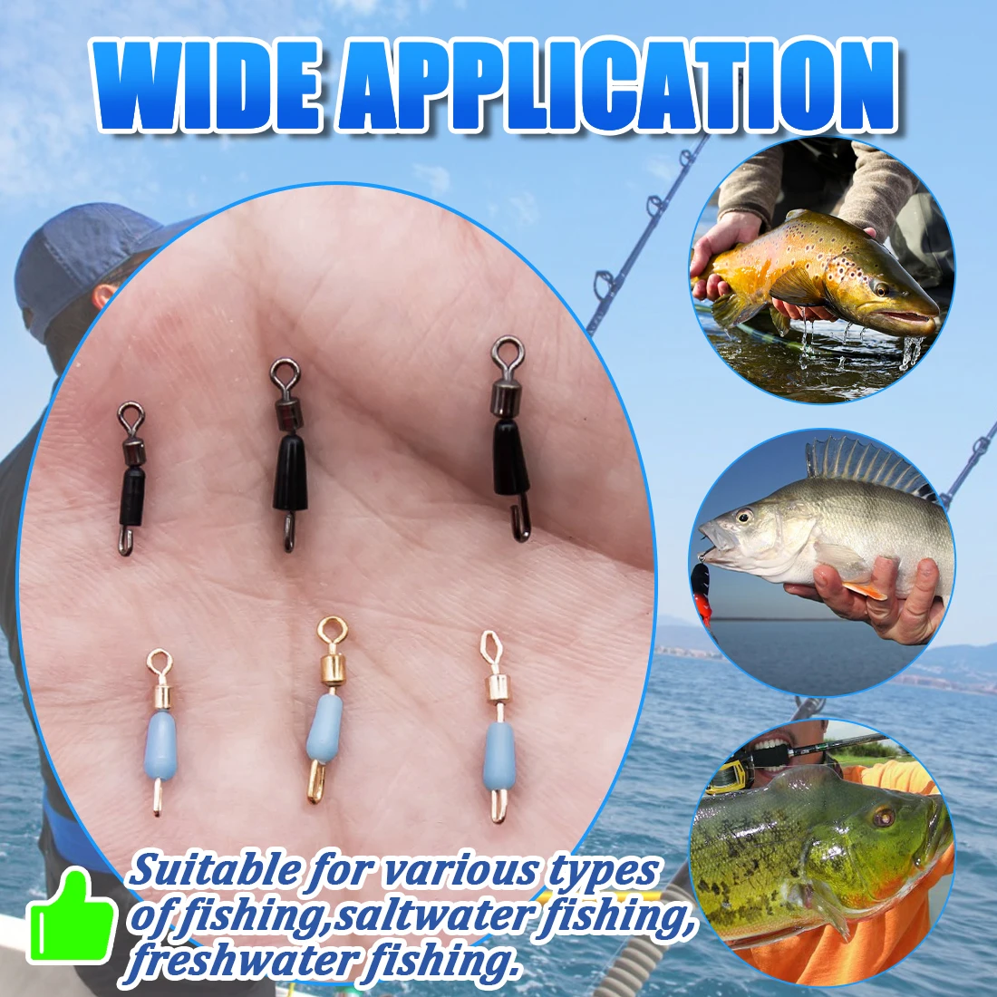 FishTrip Conector giratorio rápido para pesca de carpa - imagen 4