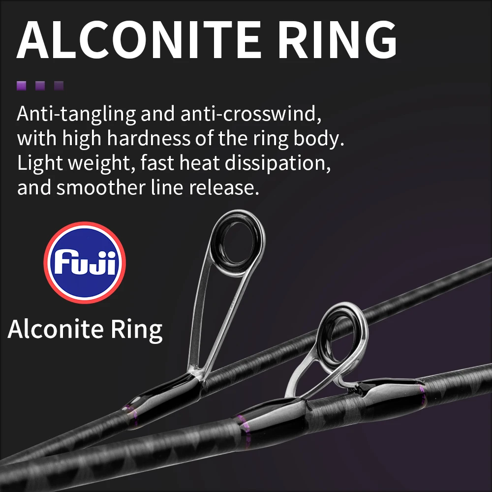 Caña ultraligera de viaje con guía Alconite Fuji – mango corcho - imagen 2