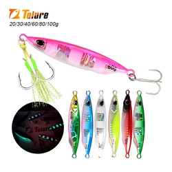 Jig Head TOLU Vertical Metal – Hundimiento rápido con ojos 3D 20-100g