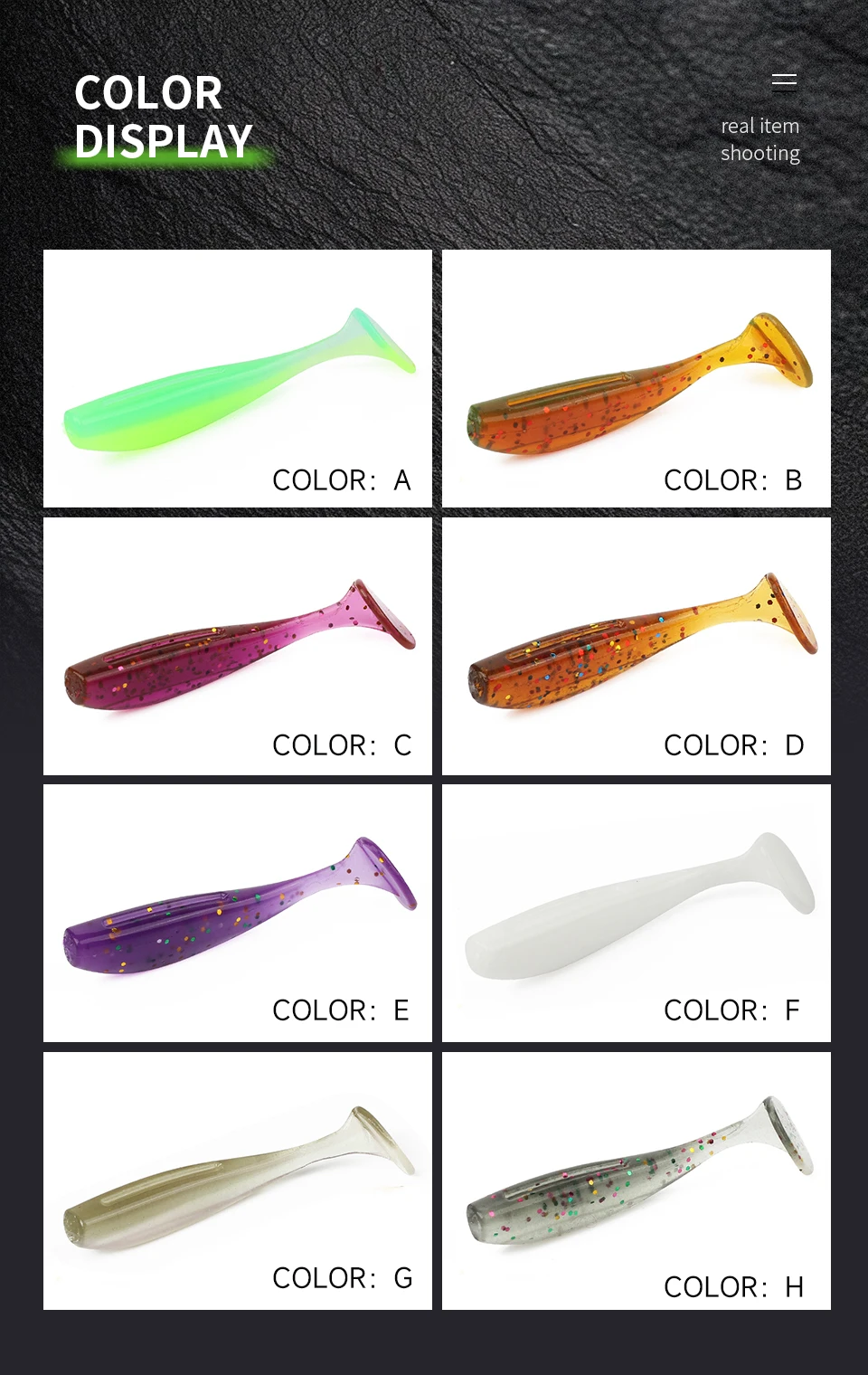 Pack completo de 30 cebos blandos Supercontinent Shad