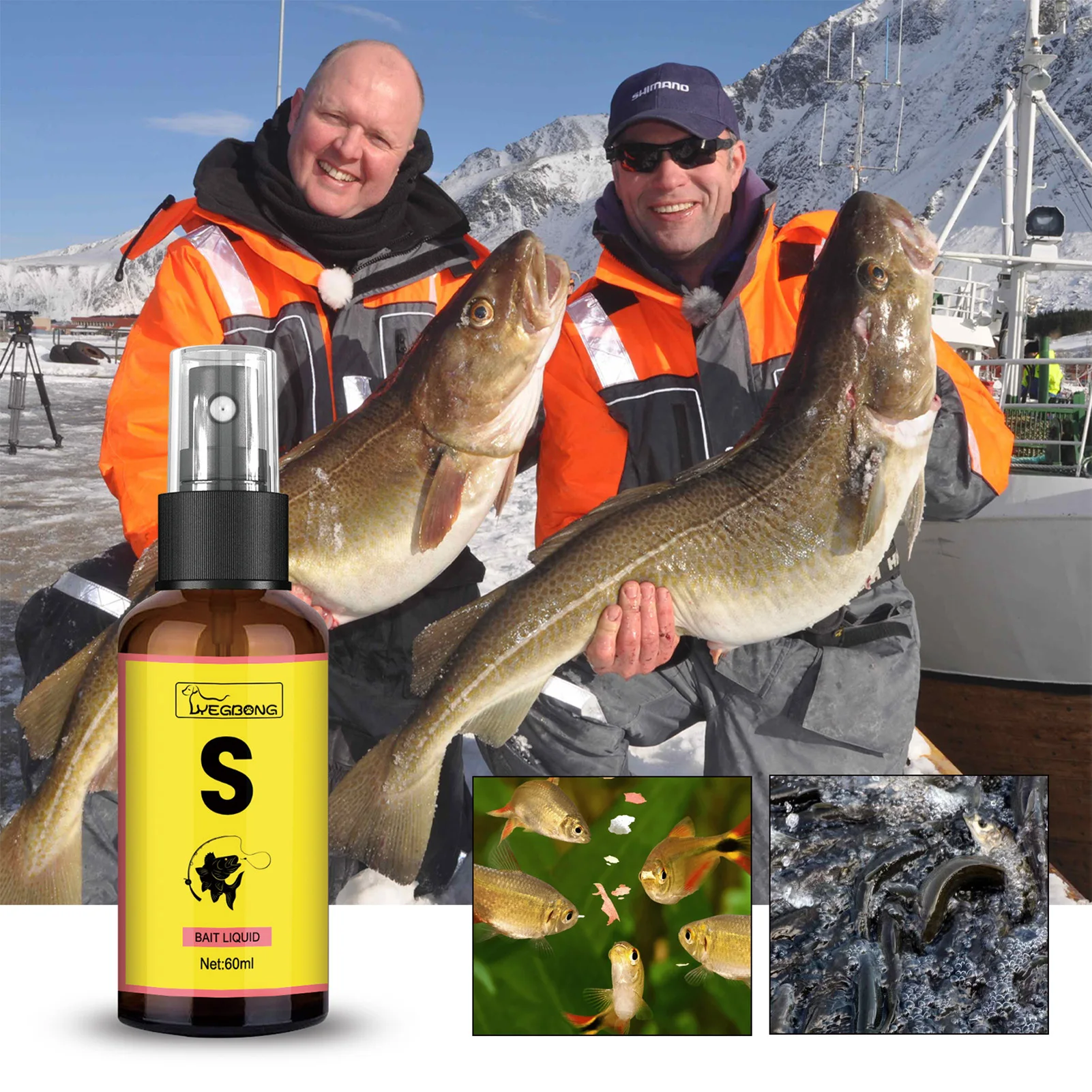 Spray atractante para peces DKSHETOY de 60 ml