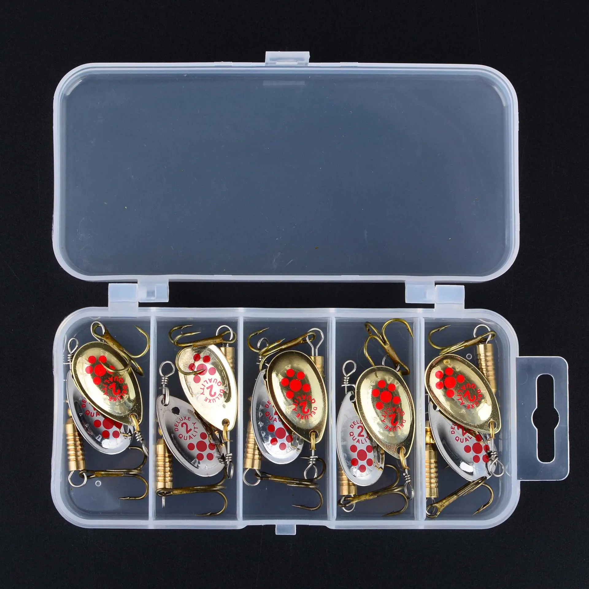 Lentejuelas giratorias para pesca – Juego de anzuelos metálicos - imagen 5