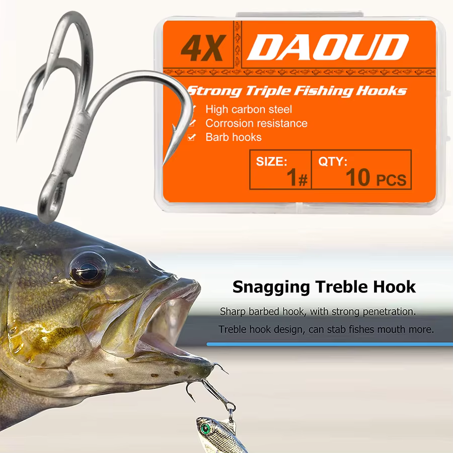 Anzuelos triples para pesca gran tamaño - Trucha, Salmón y Kingfish - imagen 5