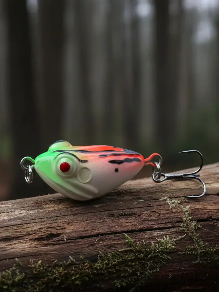 Pack de 8 señuelos rana para pesca de superficie