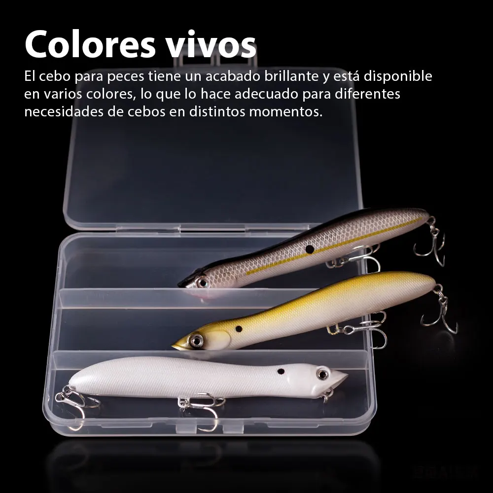 Señuelo de superficie tipo lápiz Popper artificial para pesca deportiva - imagen 3