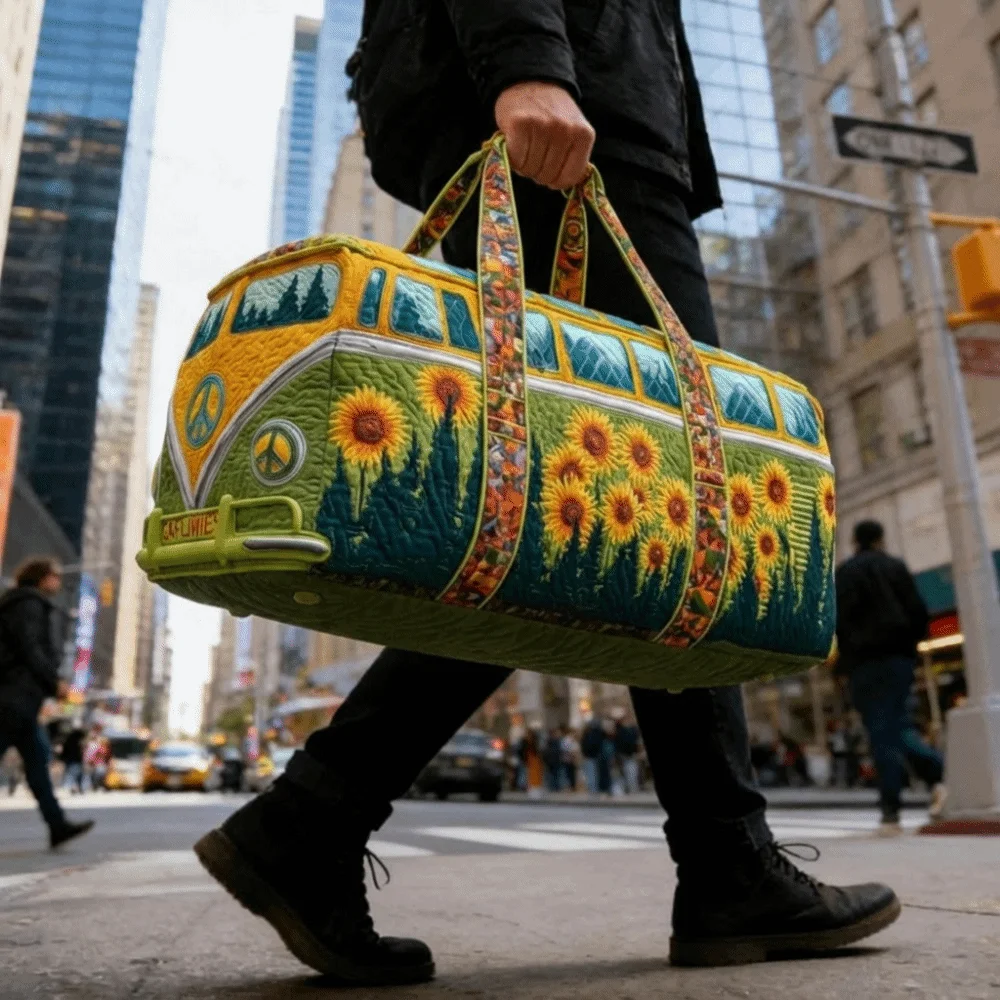 Bolsa de lona acolchada con correa ajustable y diseño 3D – Viaje - imagen 2