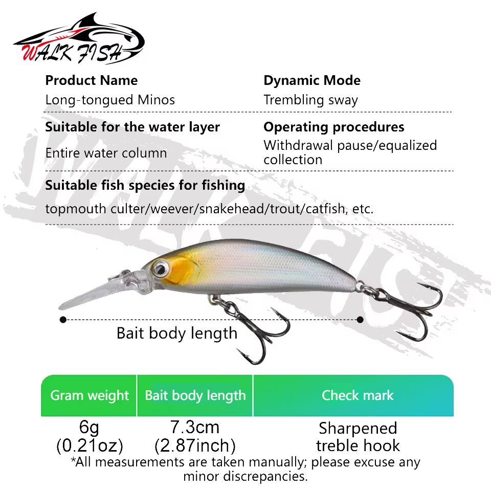 Colores disponibles del señuelo WALK FISH Testar