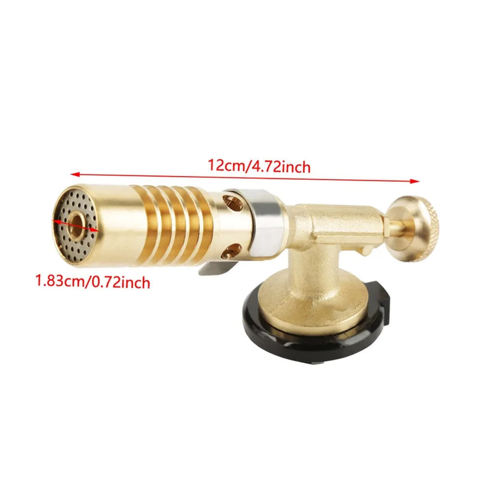 Encendedor de mano recargable de latón dorado