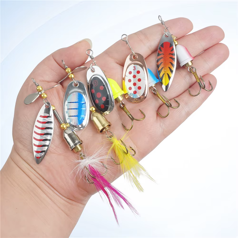 Spinnerbait con cuchara y pluma para depredadores - imagen 2