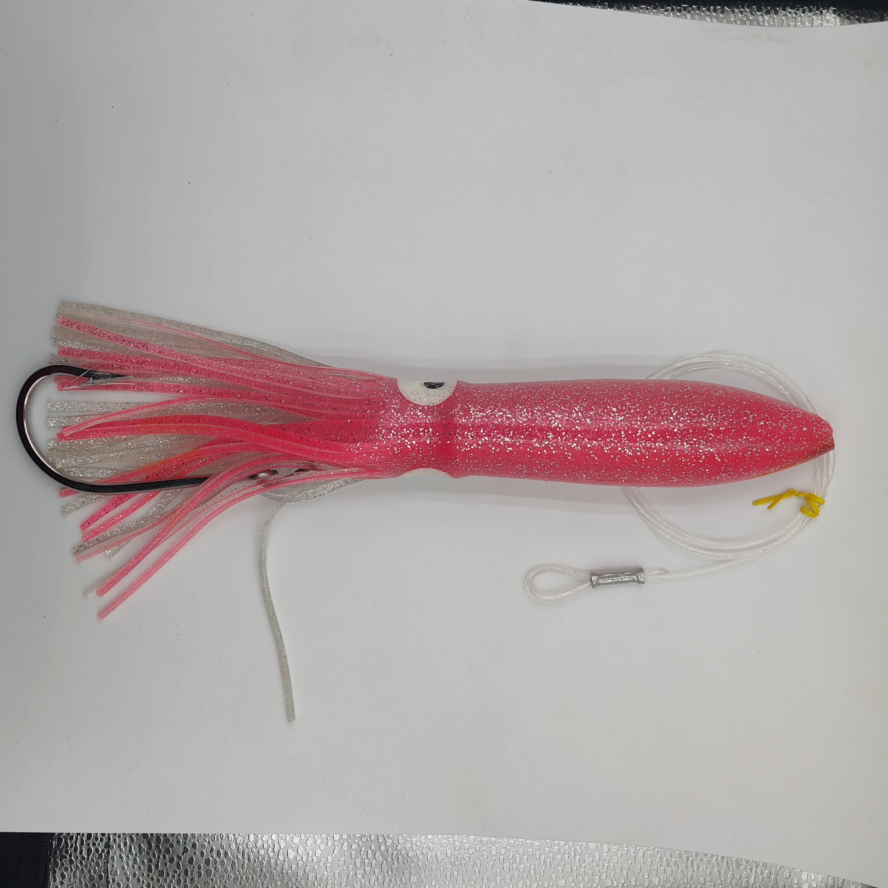 Señuelo pulpo de calamar grande con acero inoxidable y teaser tiburón - imagen 4