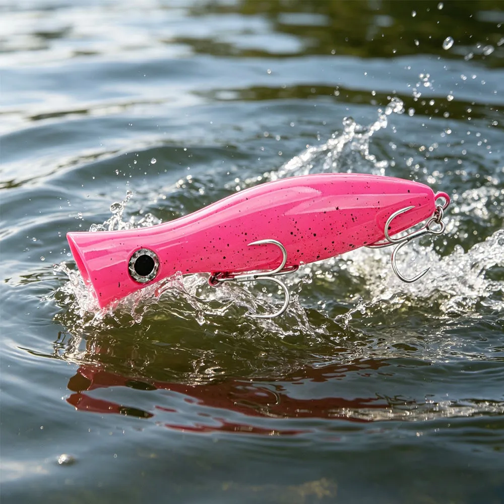 Señuelo Popper para pesca de superficie en agua salada y dulce - imagen 5
