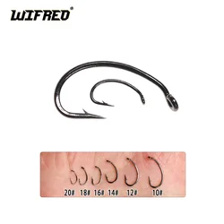 Wifreo Anzuelos mosca curvos - para ninfas, Midge y Caddis de pesca