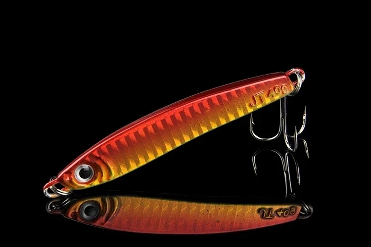 Jigbait tipo cuchara con acabado metálico