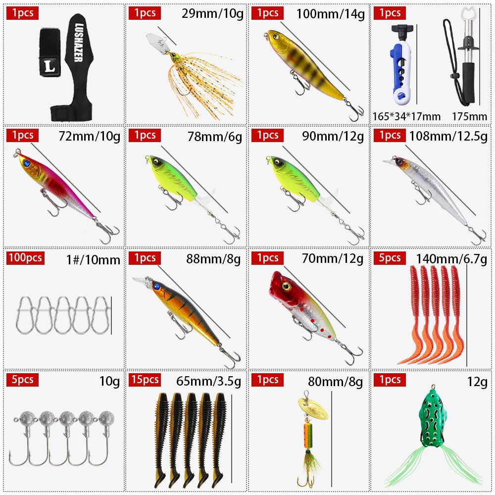 Caja sorpresa de pesca: anzuelos, señuelos y accesorios – Kit completo - imagen 2