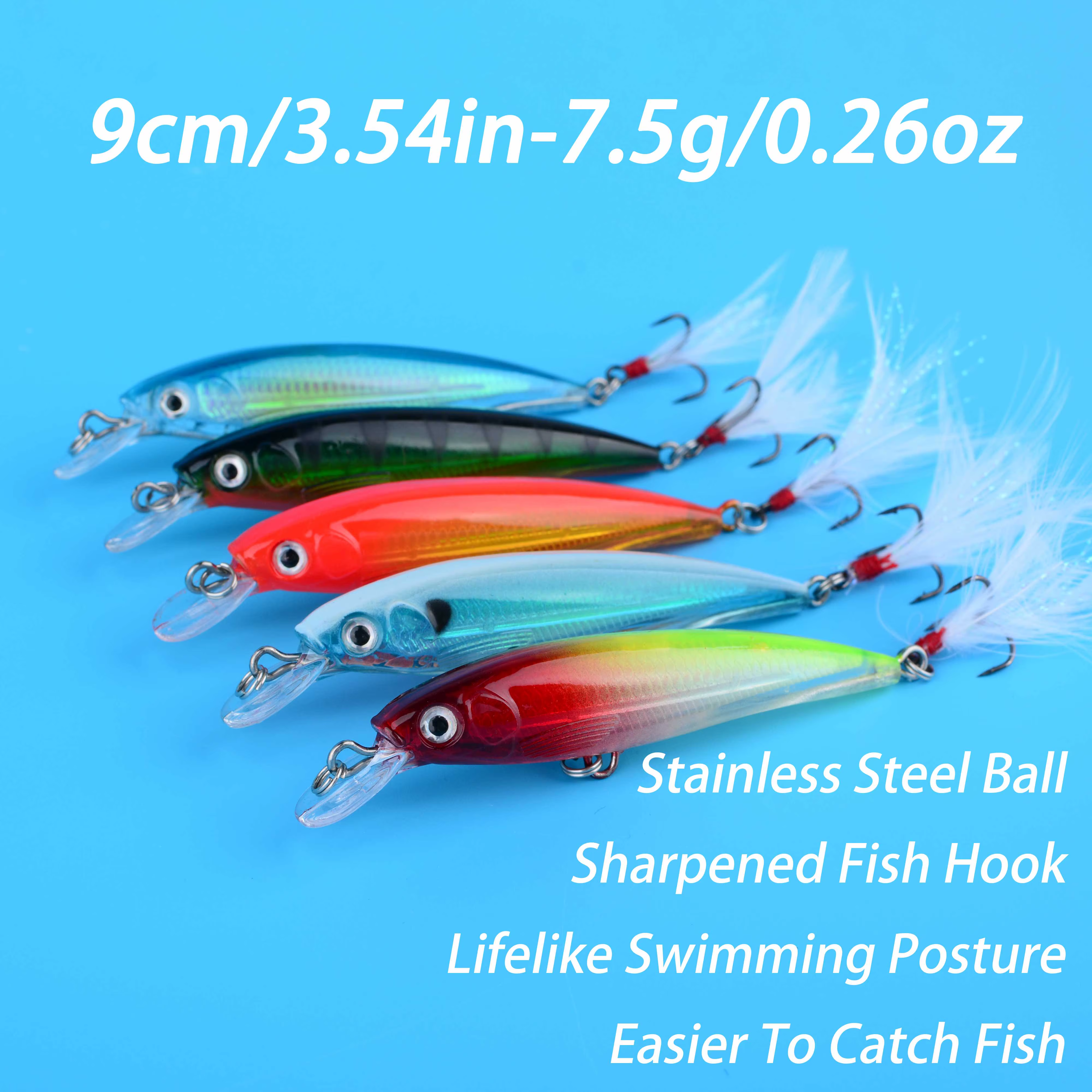 Crankbait tipo Minnow con cuerpo duro para spinning - imagen 4