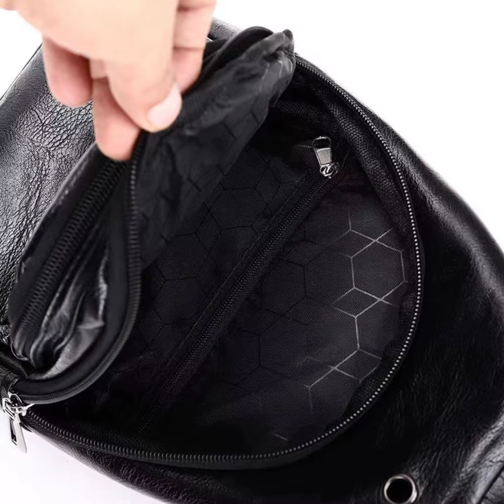 Bolso Cruzado de Cuero PU Antirrobo para Hombre – Gran Capacidad - imagen 2