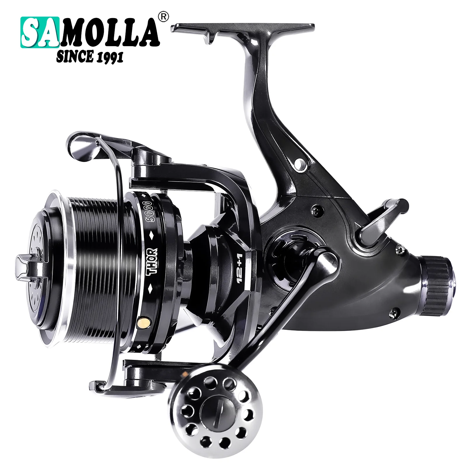 Carrete Spinning Doble Arrastre 27kg – 12+1 rodamientos para Carpa - imagen 2