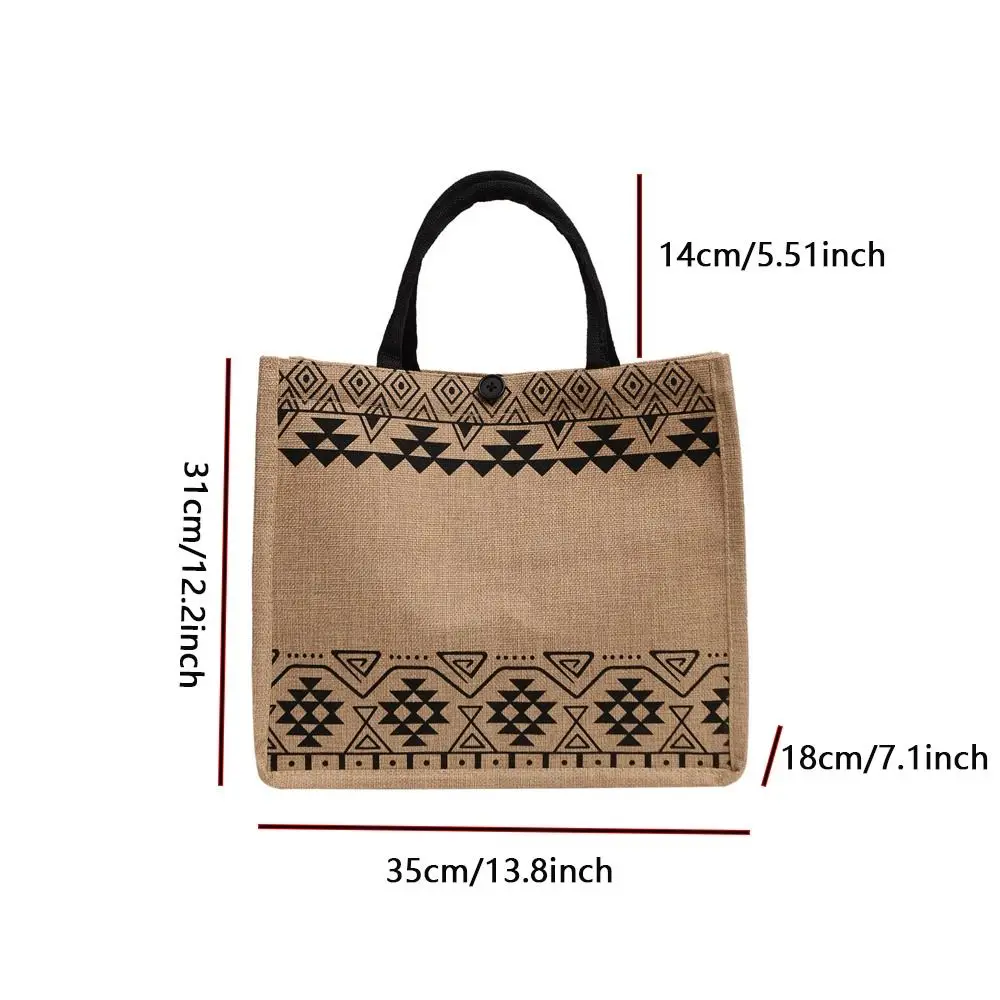Bolso de lona grande vintage ecológico de mano para compras - imagen 4