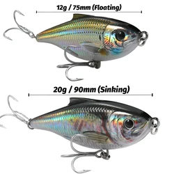 GOBAIT VIB Crankbait sin labio – Escamas láser para lubina y lucio