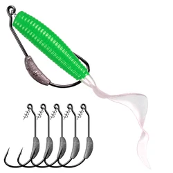 Anzuelos offset con púas para Texas Rig