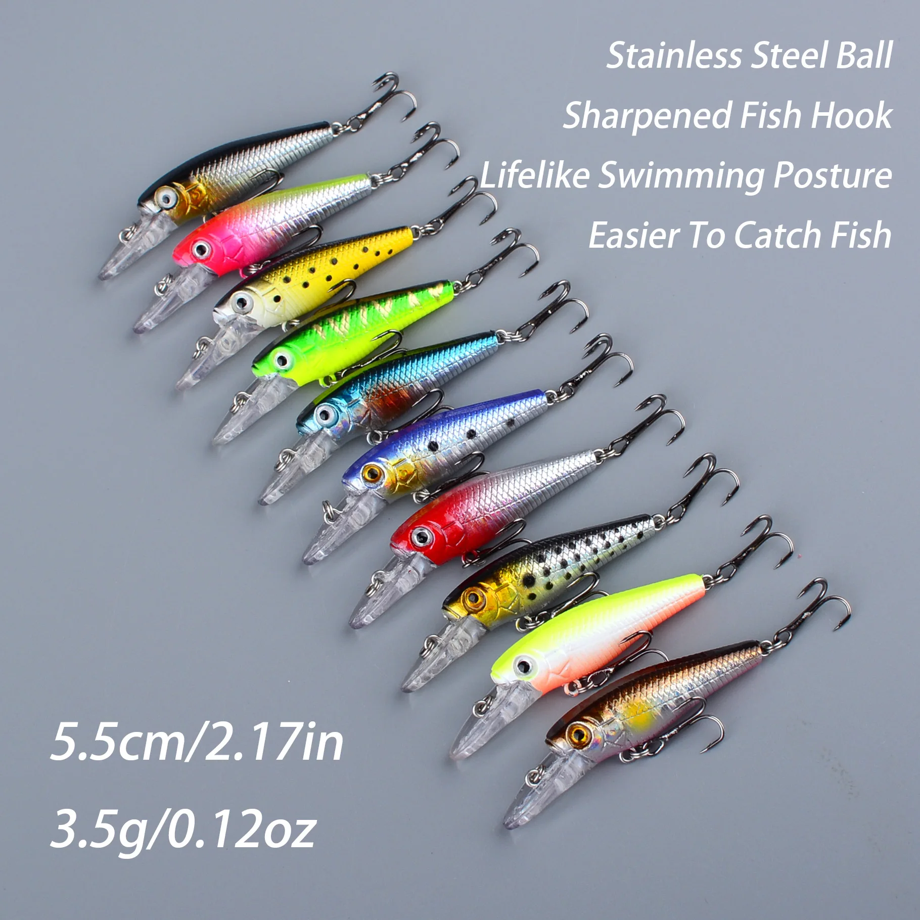 Señuelo Wobbler Minnow flotante para lubina rayada y carpa - imagen 3