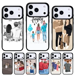 Funda iPhone 17 Air con diseño familiar Mamá Papá Hija Hijo