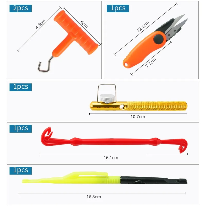 Set de pesca de carpa QAJTAO con anzuelos de metal y desanzuelador - imagen 4