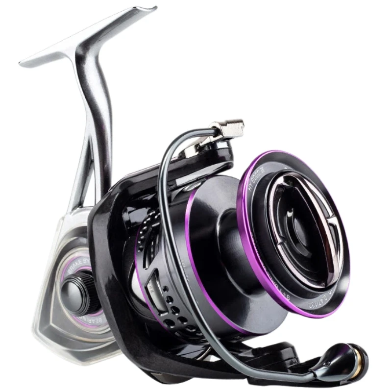 Carrete de pesca carbono para lance largo, freno suave agua salada - imagen 3