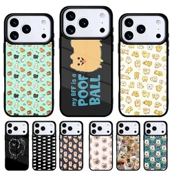 Funda para iPhone con perro Pomerania y diseño divertido