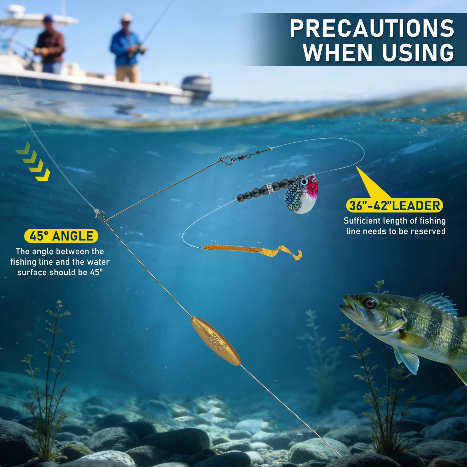 THKFISH Plomos Bottom Bouncer para surf – arrastre lucioperca - imagen 4