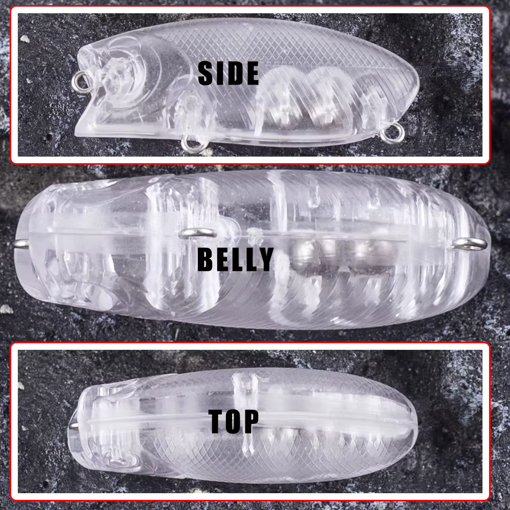 Popper Sin Pintar Dr.Holife 5.5cm 9g con Rattling para DIY - imagen 4