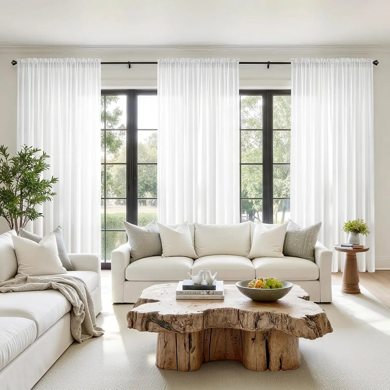 Cortinas semitransparentes blancas para privacidad: filtran luz