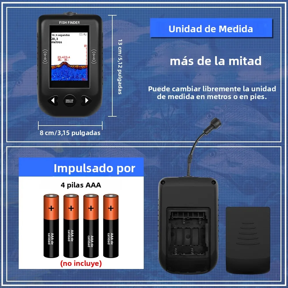 Erchang XF03 ecosonda portátil buscador de peces Sonar - imagen 3