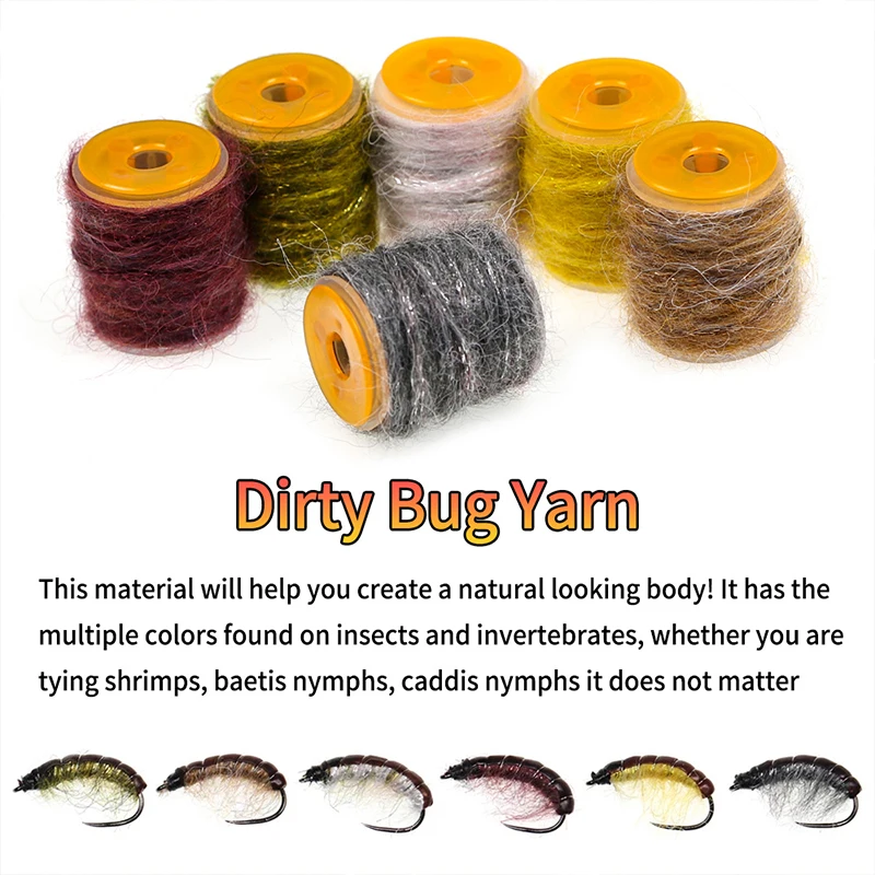 Material de atado ninfa caddis con pelo moteado - imagen 4